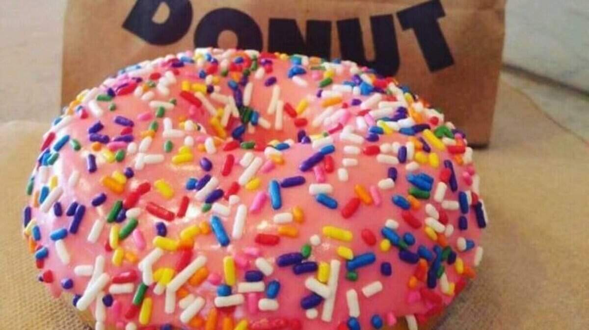Hurts Donut Company’s doughnuts are larger than most and brightly colored.