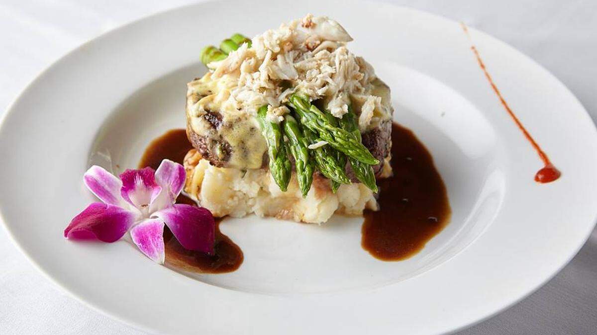 Filet Oscar at La Bistro, a 34-year-old Italian restaurant in Hurst.