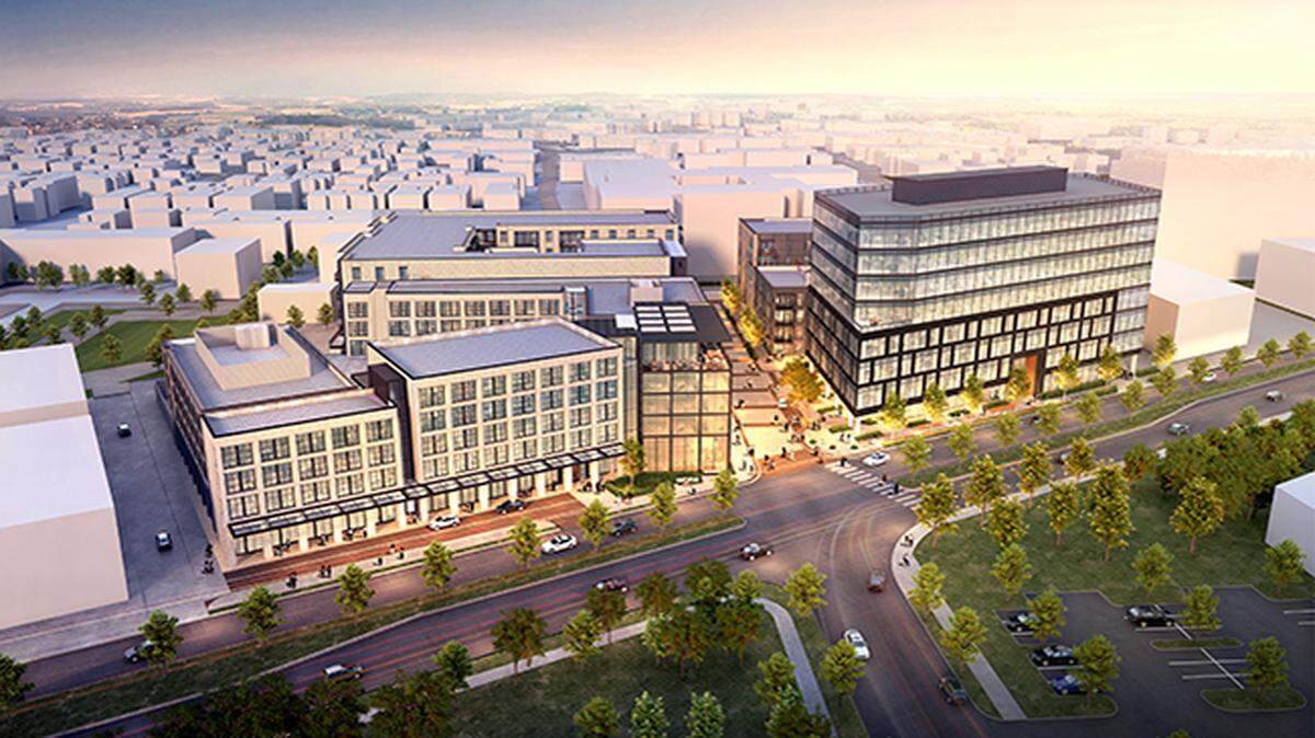 Artist rendering of the project on West 7th Street in Fort Worth.