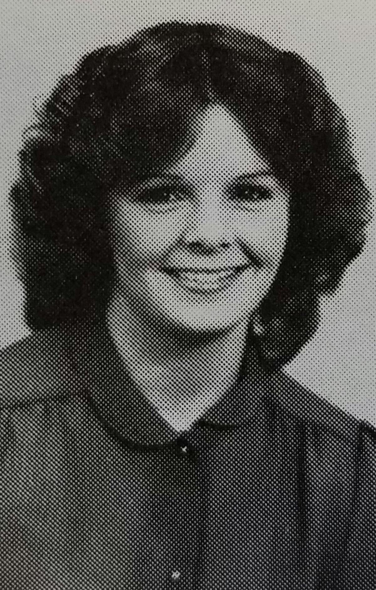 Joy Evans Ryder, pictured in this image from a yearbook.