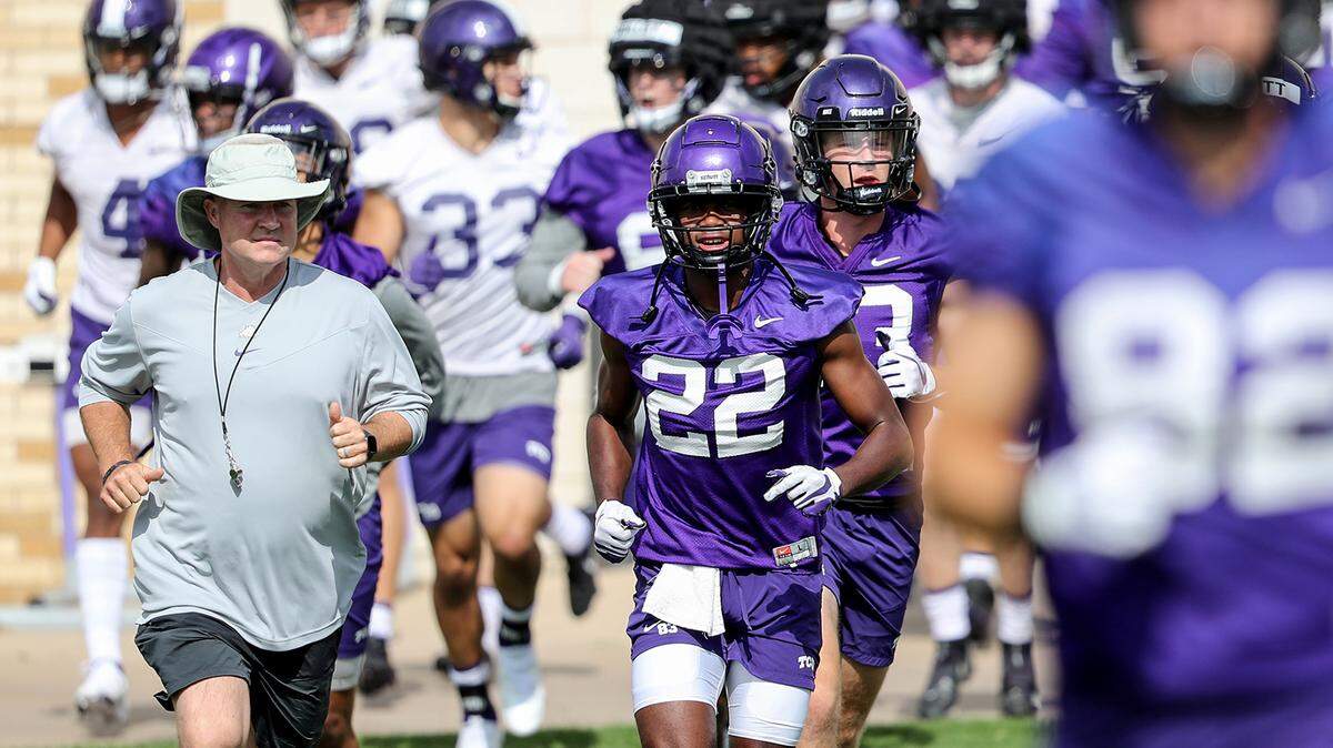 TCU’s football team hits the field for fall camp going into the 2021 season.