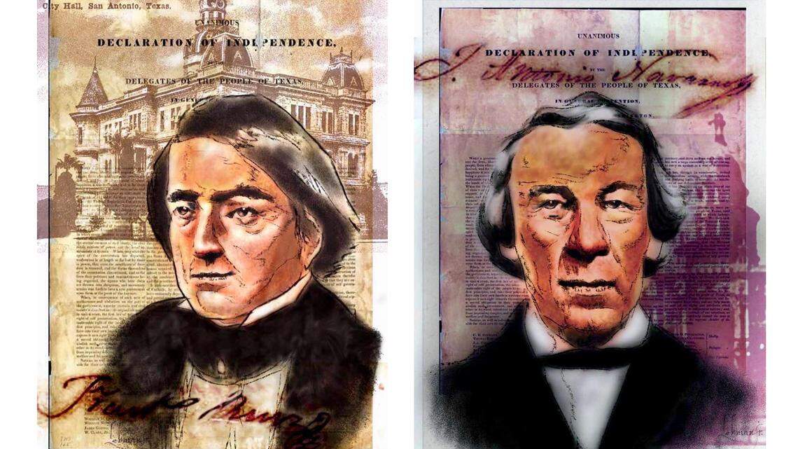 Jose Francisco Ruiz, left, and his nephew, Jose Antonio Navarro, were the only native-born Texans to sign the Texas Declaration of Independence. They were born in San Antonio under Spanish rule.