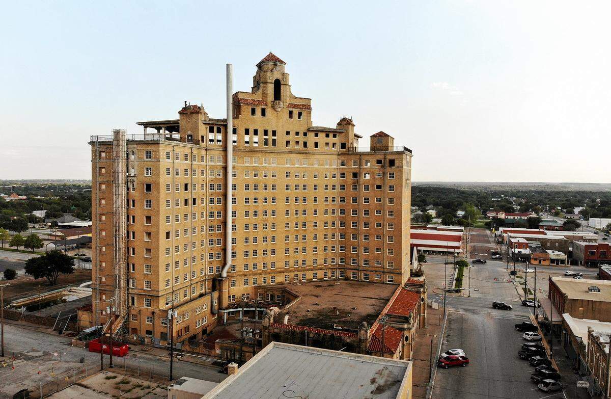 The historic Baker Hotel and Spa in Mineral Wells, built in 1929, is being renovated and restored after officially closing in 1972. The $65 million project is expected to be open to the public in 2028.