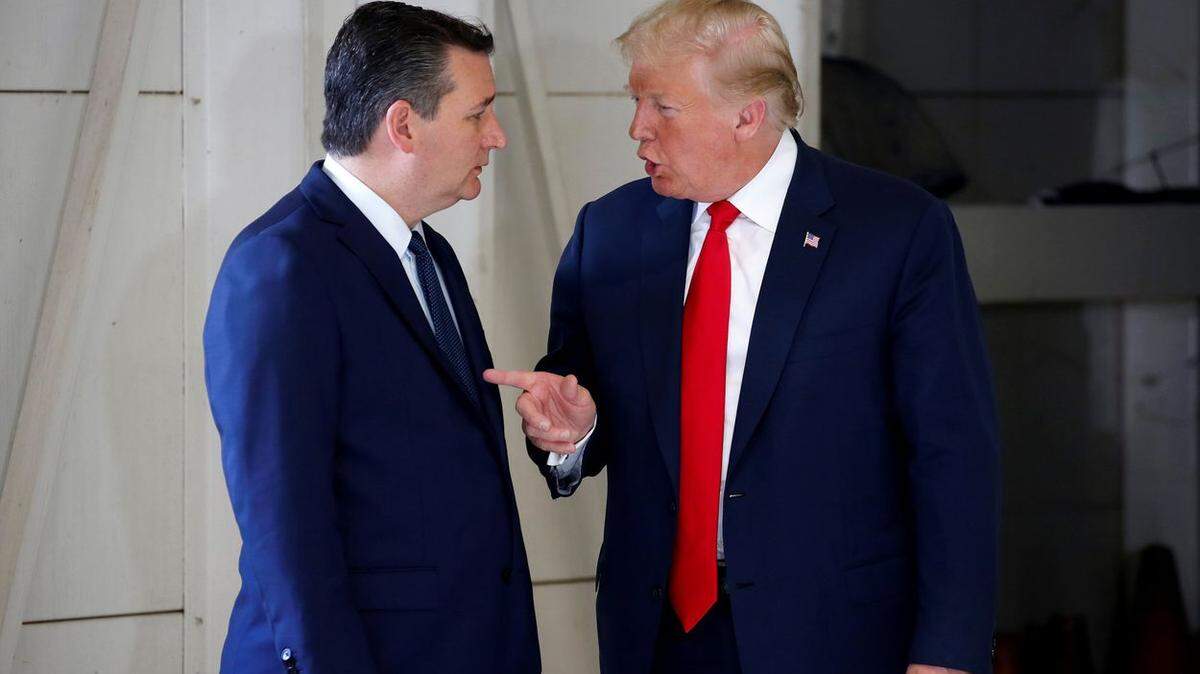 President Donald Trump and Republican U.S. Sen. Ted Cruz