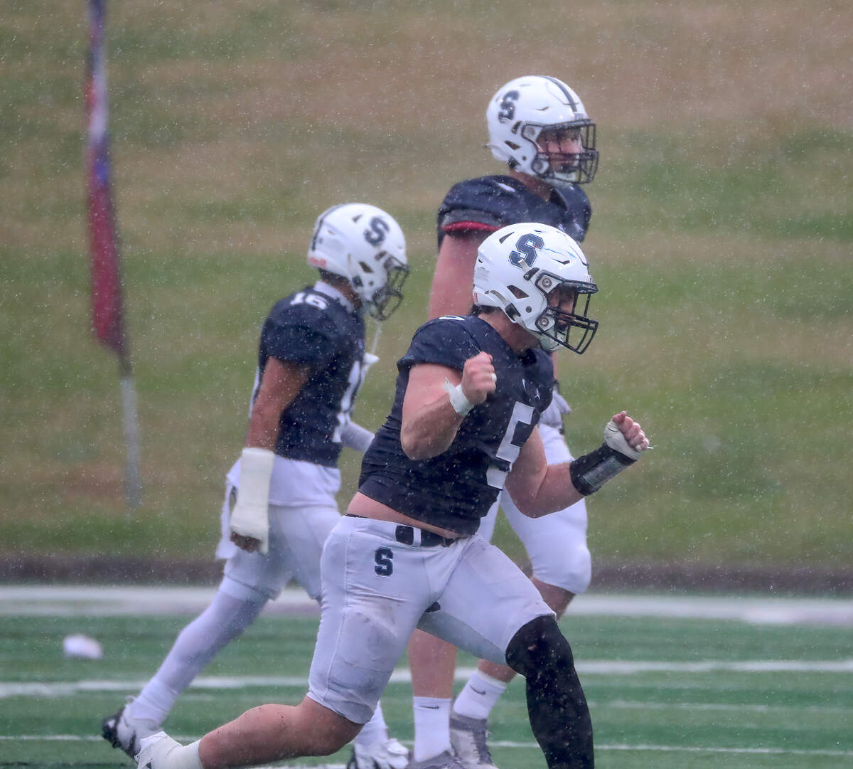 Jacob Mainord celebrates at Waco ISD Stadium on Saturday, December 7, 2024.