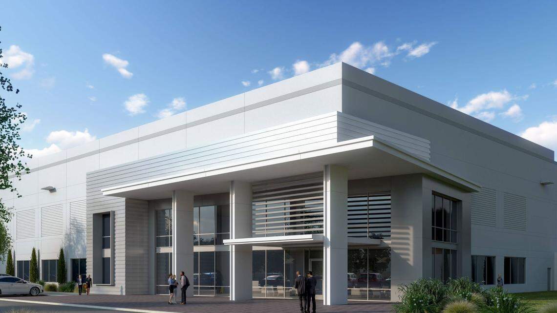 Hillwood, the AllianceTexas developer, released a rendering of one of its new industrial buildings, Alliance Center North 8.