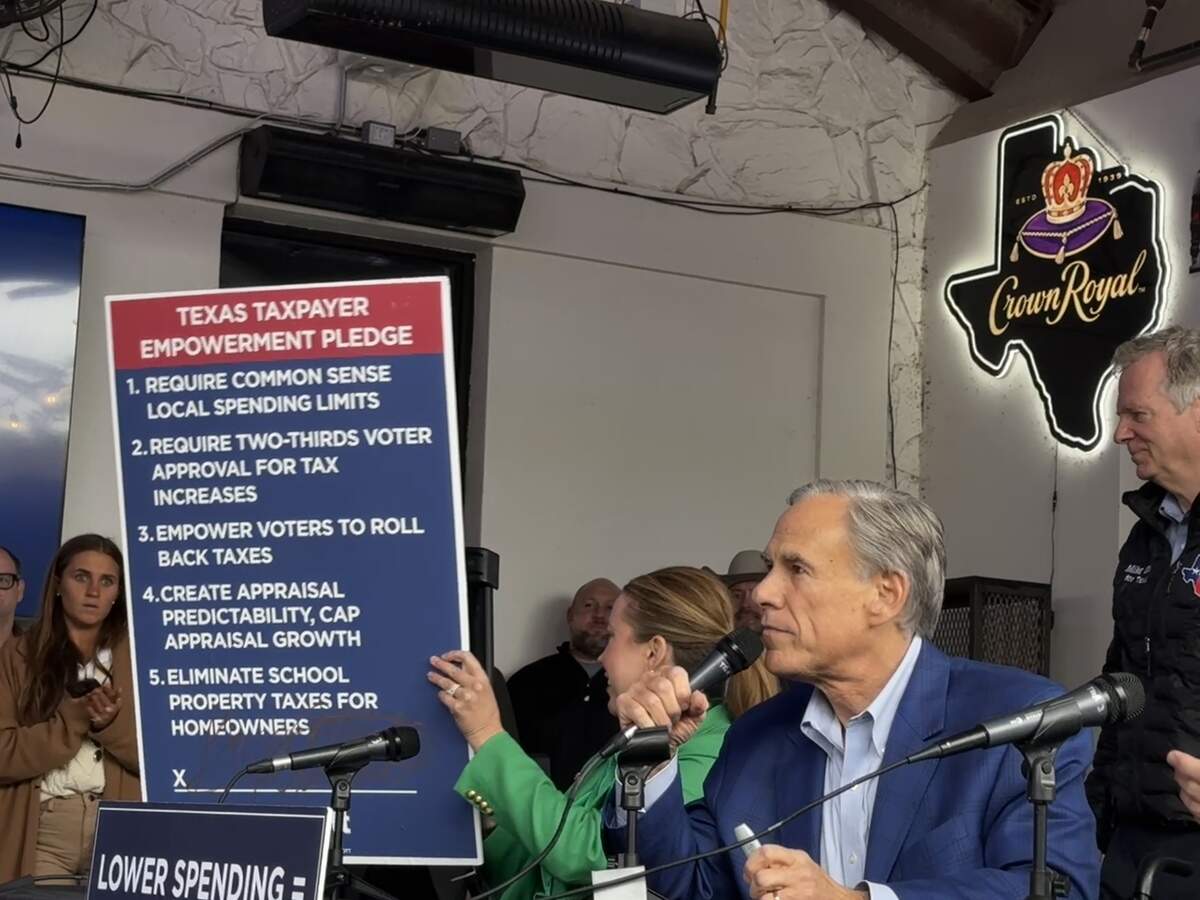 Texas Gov. Greg Abbott outlined his plan for property tax reform during a Fort Worth campaign event on Dec. 4.