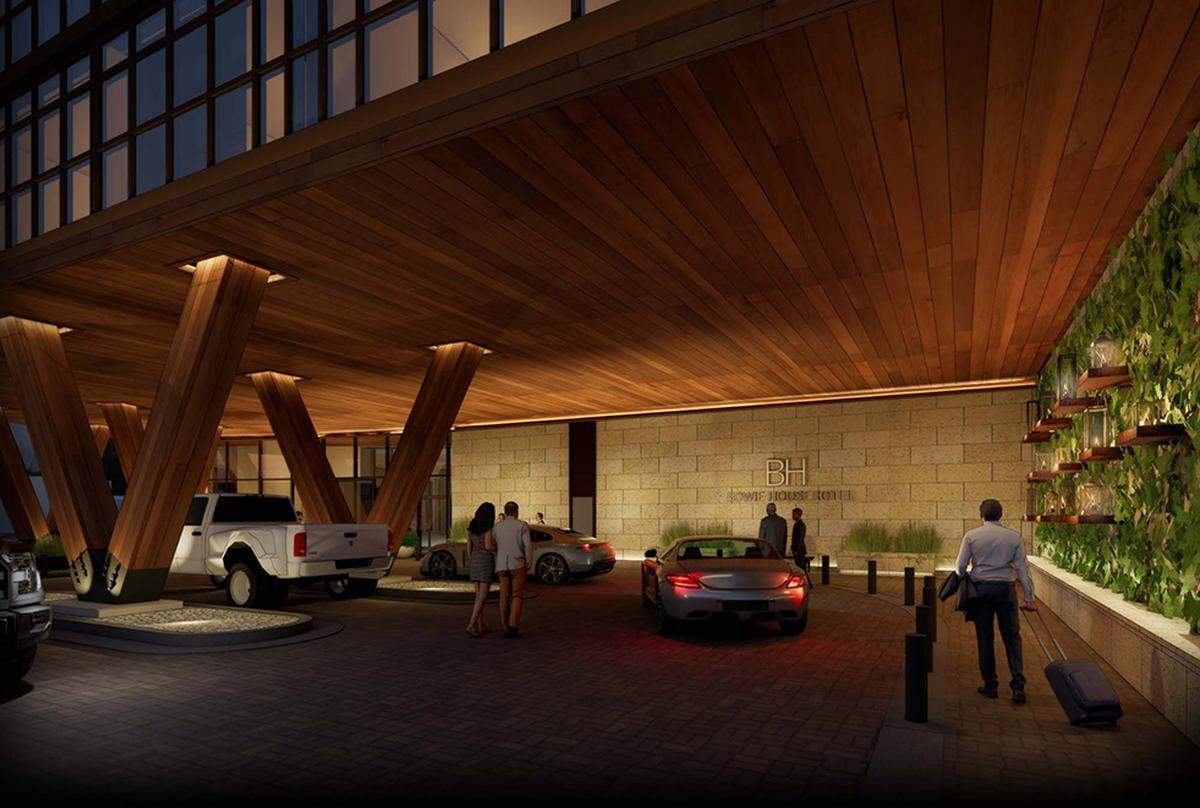 Rendering of the Bowie House hotel opening in December on Camp Bowie Boulevard in Fort Worth