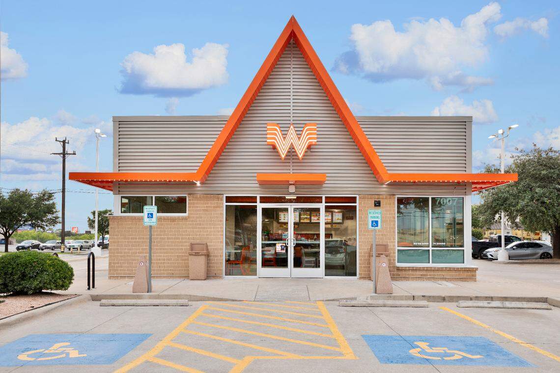 An example of the new design language for Whataburger restaurants, which the Texas-based fast-food chain started rolling out in 2020.