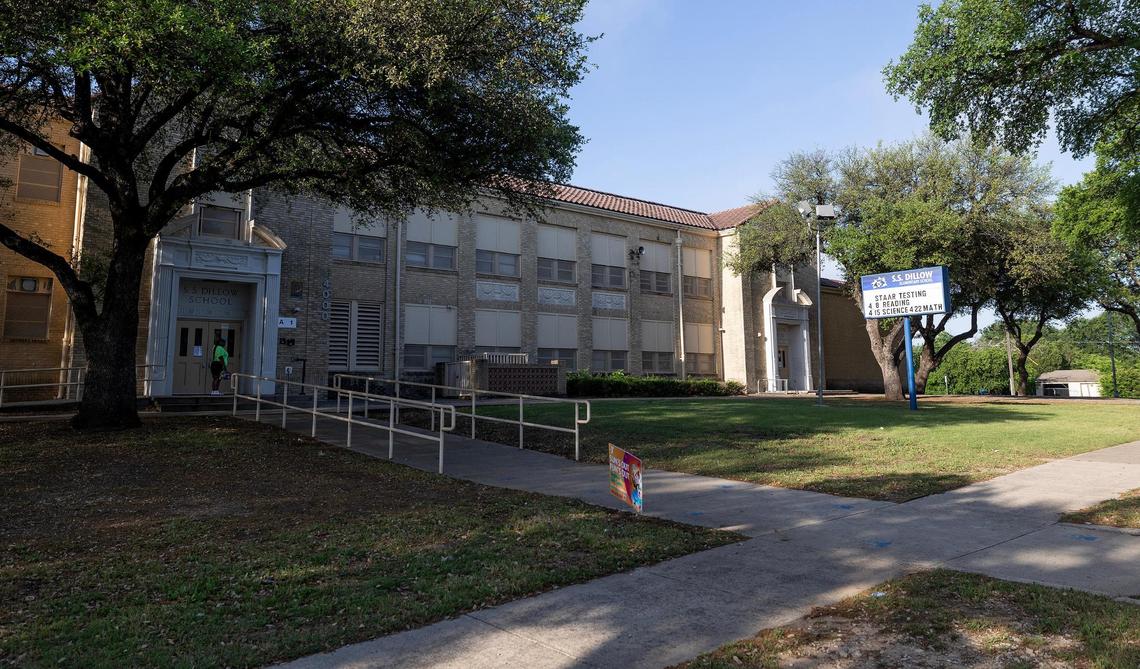 S.S. Dillow Elementary School on Tuesday, April 22, 2025. The Fort Worth ISD school board voted to close the school for the 2025-26 school year after discovering foundational issues stemming from a water leak.