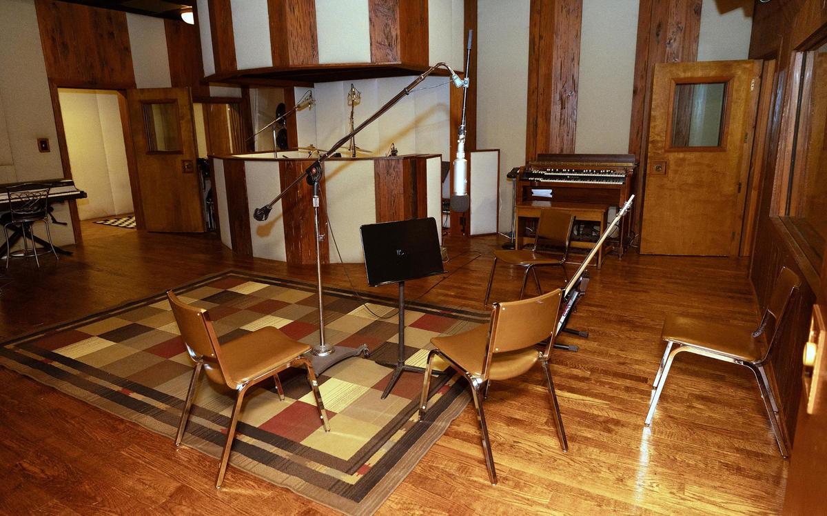 The main recording area of Audio Dallas Recording Studio looks much the same as it did 50 years ago when Willie Nelson recorded his album “Red Headed Stranger” at the studio.
