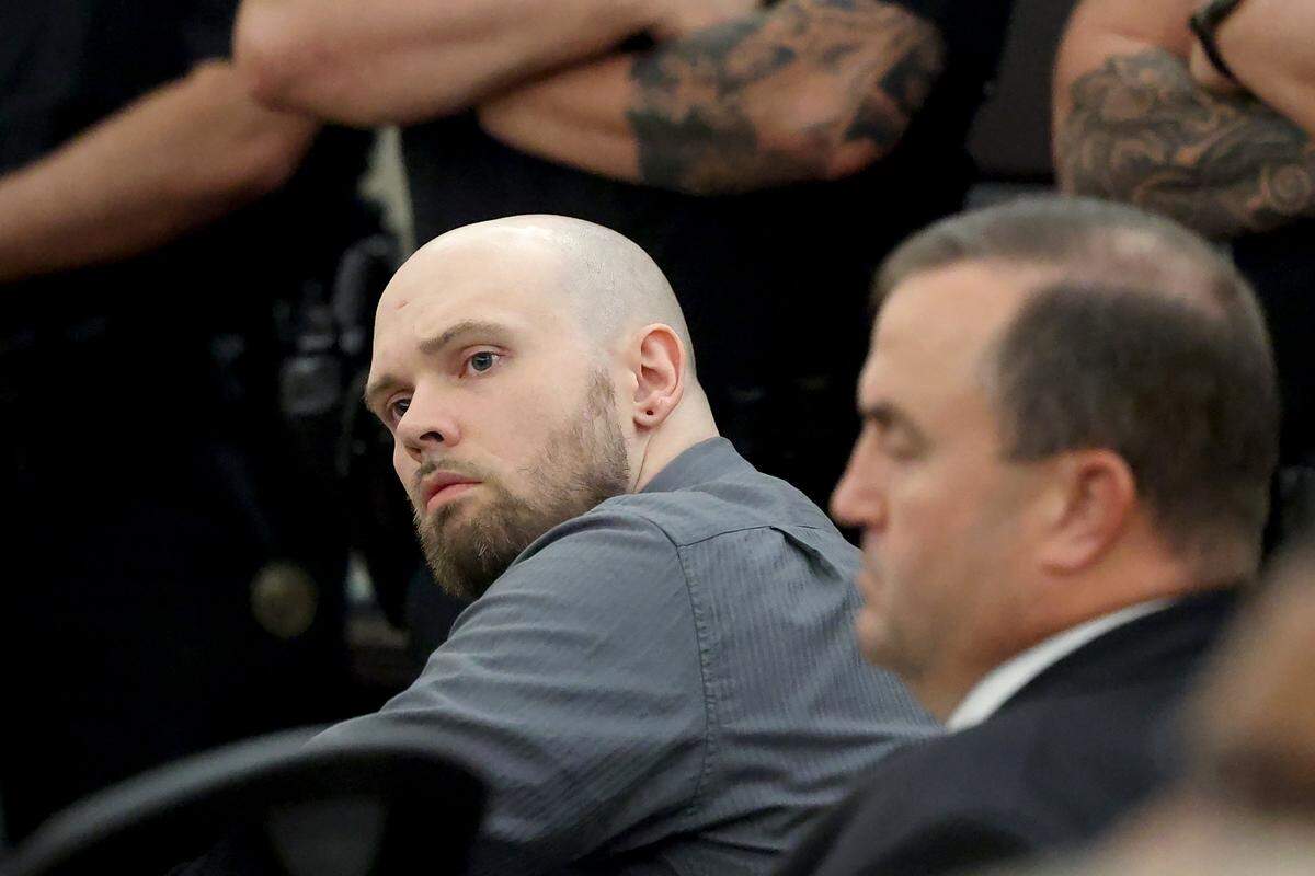 Defendant Tanner Horner listens a victim impact statement after being sentenced to the death penalty on Tuesday, May 5, 2026, at the Tim Curry Criminal Justice Center in Fort Worth. The jury's verdict was unanimous on both questions and found that Horner is a future danger to society and that there were not sufficient mitigating circumstances to justify a sentence of life in prison without parole.