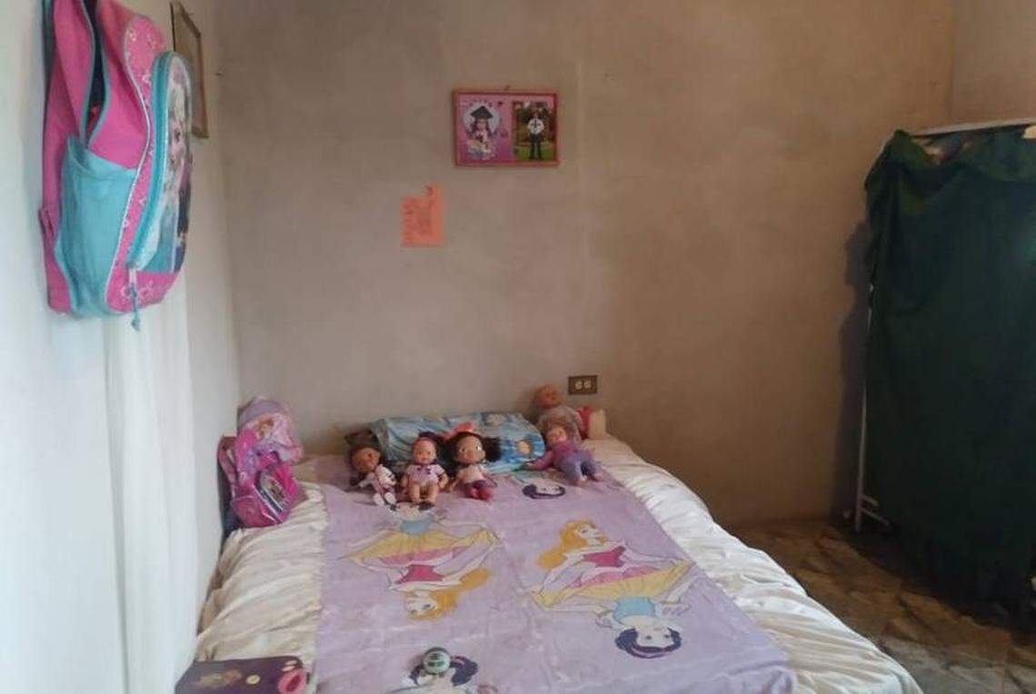Heyli's bedroom in San Francisco de la Paz, Honduras. Heyli, a first-grader, is learning to read and write, and her mother said she was excited for the trip to the U.S. "My daughter left happy," said Heyli's mother. "She likes to travel a lot."