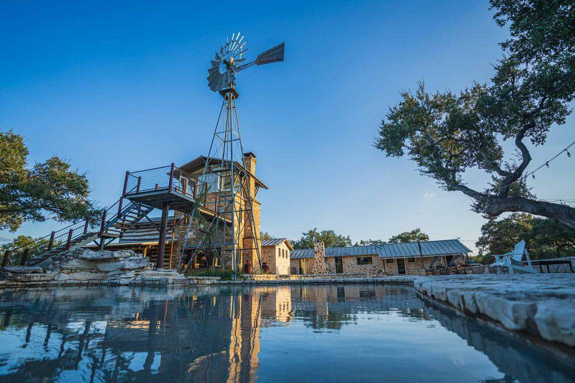 The 40-acre Circle S Ranch near San Antonio, Texas, comes with a tower made for entertaining, a beach entry pool and a windmill. It’s listed for $5.45 million.