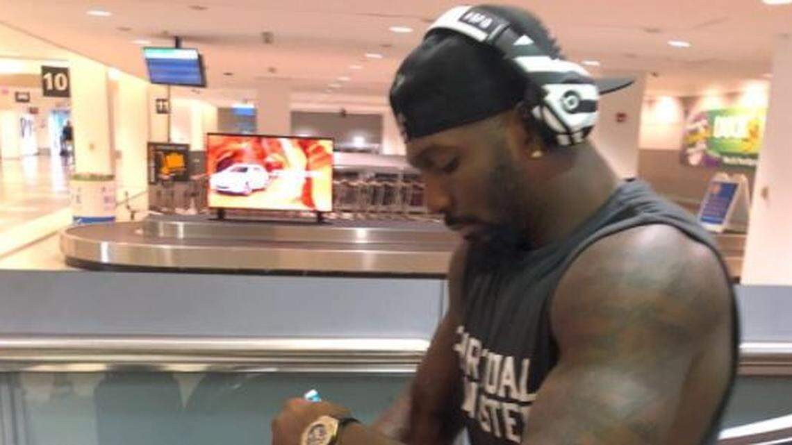 Former Cowboys receiver Dez Bryant was photographed signing a Cleveland Browns helmet on Thursday, August 16, 2018. Bryant is expected to meet with the Browns.