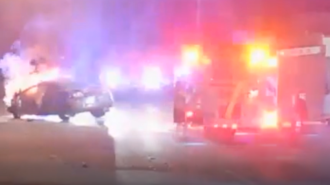 Fort Worth, TX police officers rescue man from burning car | Fort Worth ...