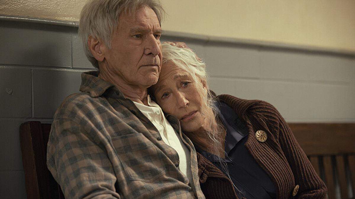 Harrison Ford as Jacob Dutton and Helen Mirren as Cara Dutton in season 2, episode 7 of “1923” streaming on Paramount+.