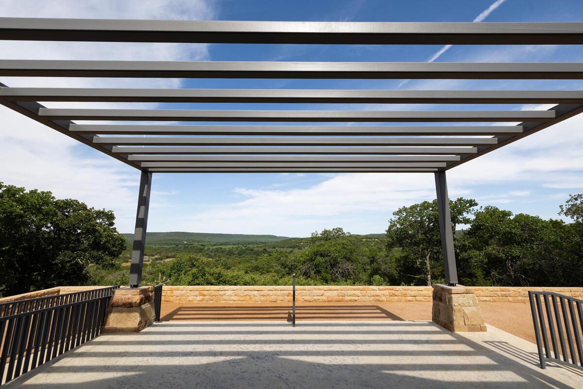 A newly constructed pavilion will give visitors a scenic view of Palo Pinto Mountains State Park.