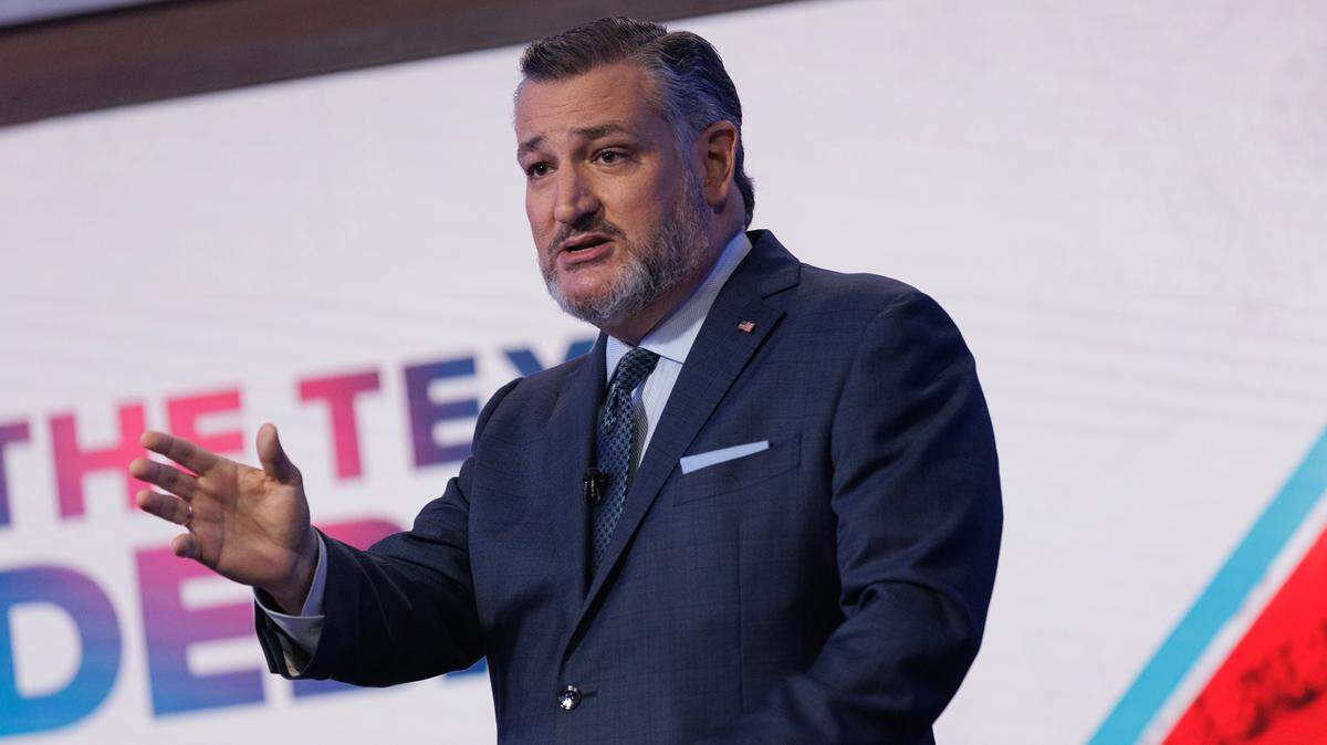 U.S. Sen. Ted Cruz, R-Texas, speaks during a debate for the U.S. Senate with U.S. Rep. Colin Allred, D-Dallas, hosted by WFAA on Monday, Oct. 15, 2024, in Dallas, Texas.
