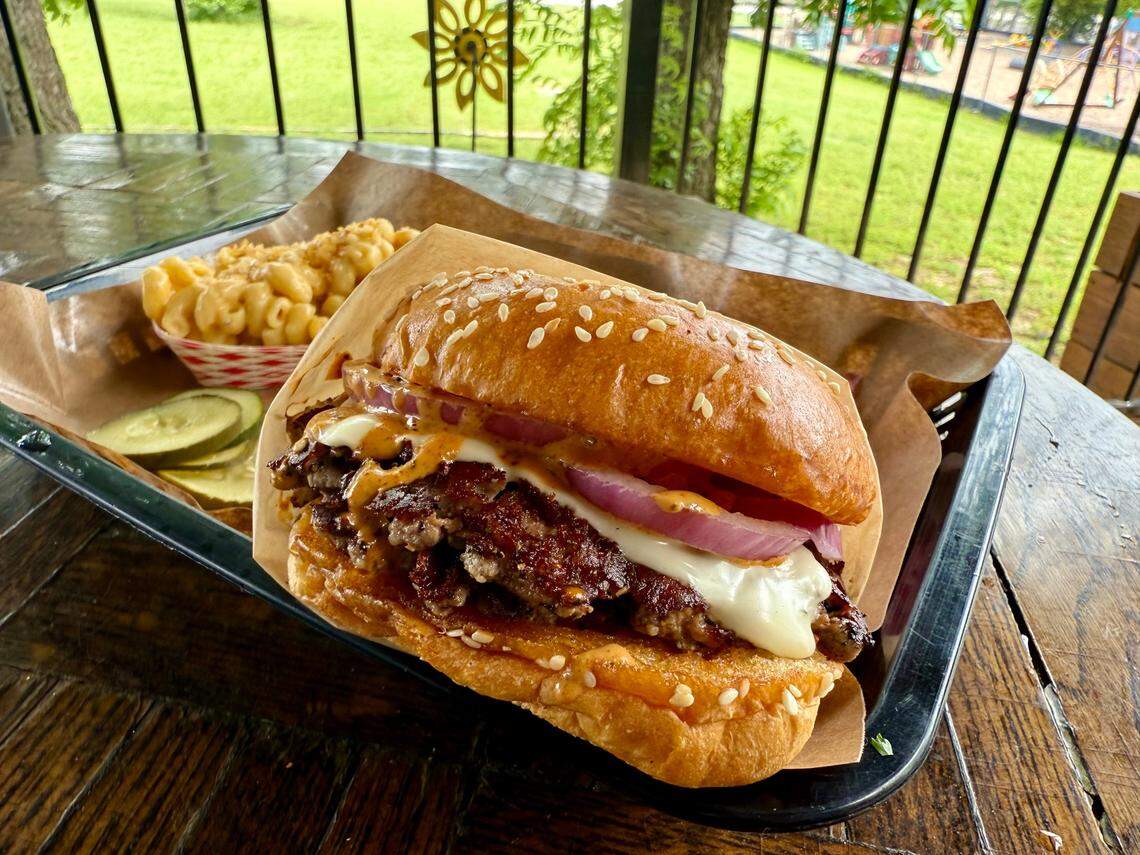 Dayne’s Craft Barbecue in Aledo, Texas, also has burgers at lunch and dinner, as seen here May 14, 2025. Columnist Bud Kennedy says Dayne’s Craft Barbecue is one of the best barbecue places in Fort Worth.