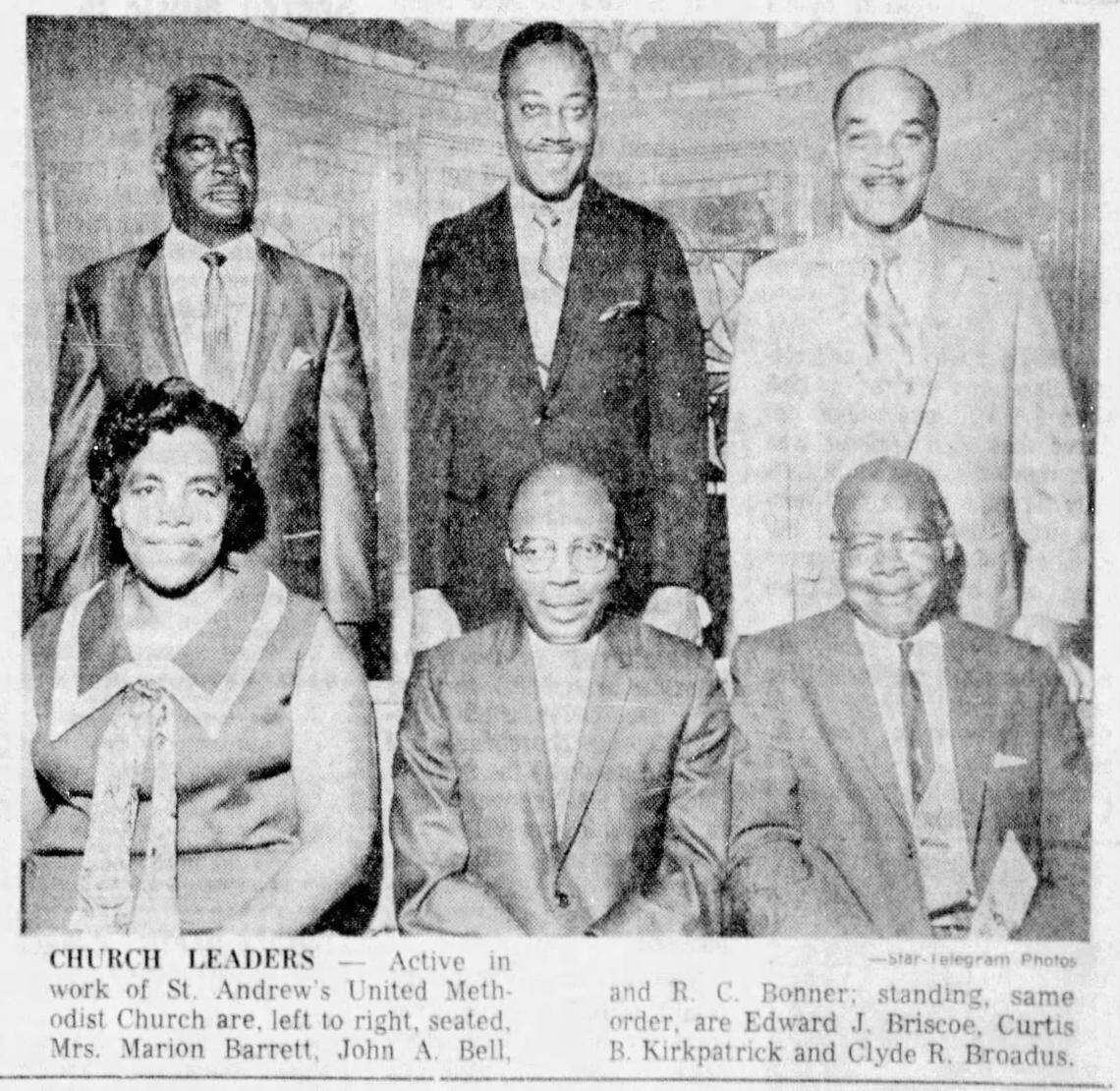 Edward J. Briscoe is recognized as a leader at St. Andrew’s United Methodist Church in this clip from the Nov. 29, 1969, edition of the Star-Telegram.