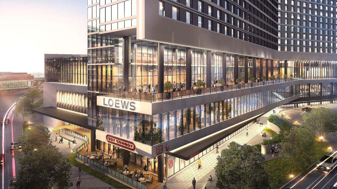 A rendering of the new $550 million Loews Arlington Hotel and Convention Center.