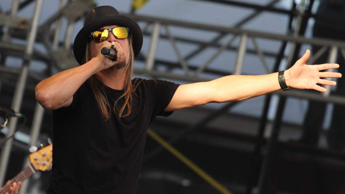 Kid Rock performs before the NCAA National Championship game Monday, April 7, 2014 at AT&T Stadium. DFW.com/Velton Hayworth