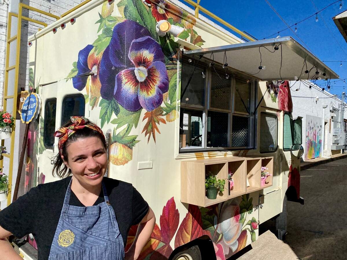 Megan Wilkes’ Emporium Pies arrived in Fort Worth with its pie truck, “Bessie,” outside the shop at 411 S. Main St.