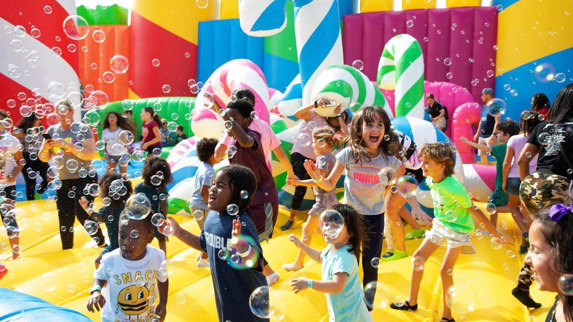 The Big Bounce America 2023 Tour is bringing its giant inflatables to Grand Prairie next month.