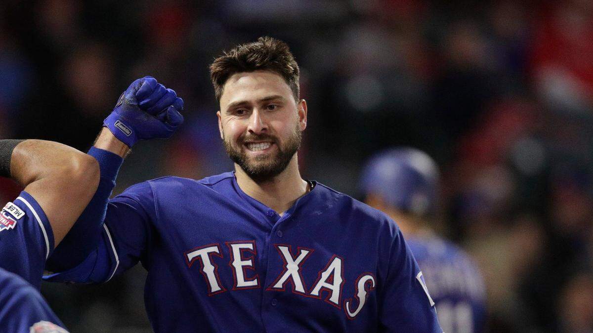 Joey Gallo had homered in two straight games and was tied for the American League lead in walks entering Saturday, but he found himself on the Rangers’ bench.