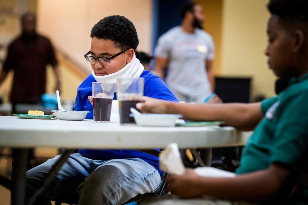 Charles Jackson, seen at Hope Farm before the pandemic, has been part of the program since he was about 5. His mother, Cherrina Clark, said it has helped him focus in school.
