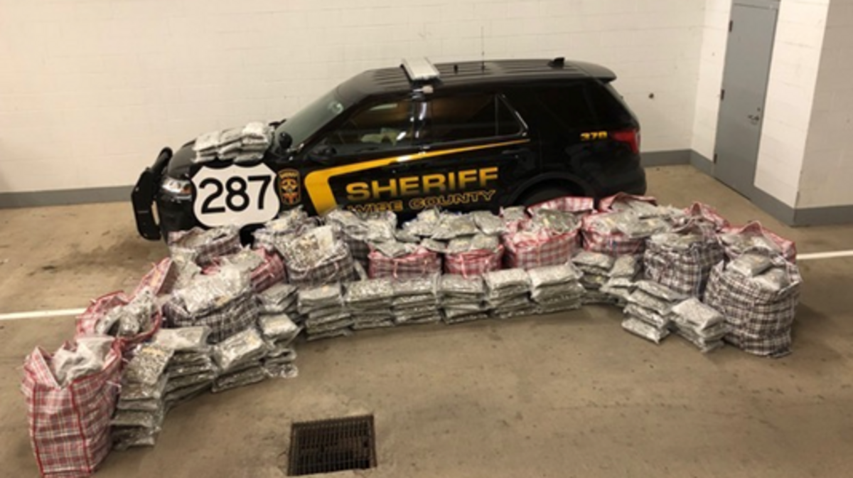 Wise County Sheriff's deputies seized 677 pounds of marijuana from a motor home travelling east on Texas 114.