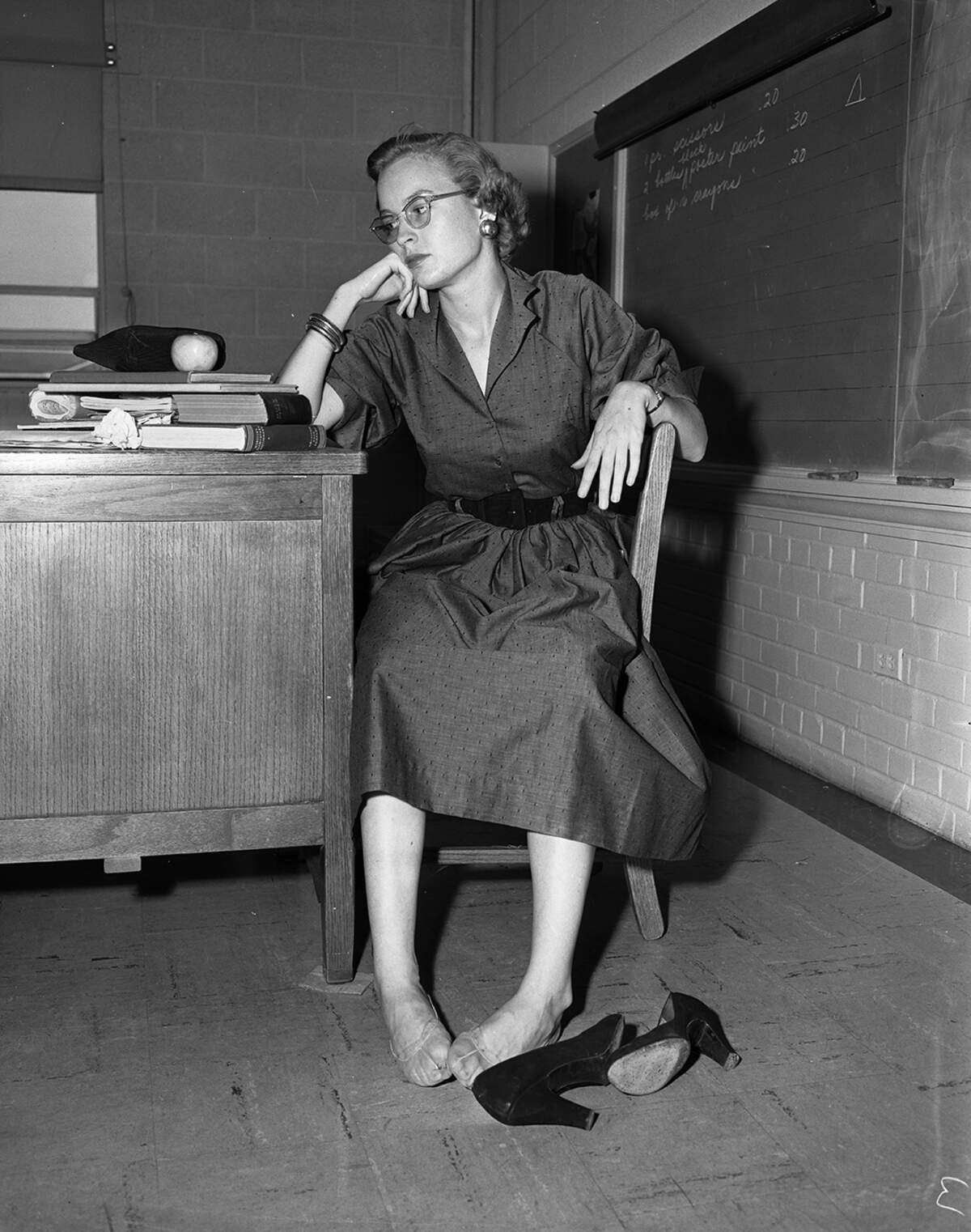 Sept. 8, 1952: “When classes ended Monday afternoon, teacher Mary Chilton Potts had only tired feet and a small apple to show for her day’s work. The apple, which came too late for lunch, was a gift from a Mary Louise Phillips Elementary student.”