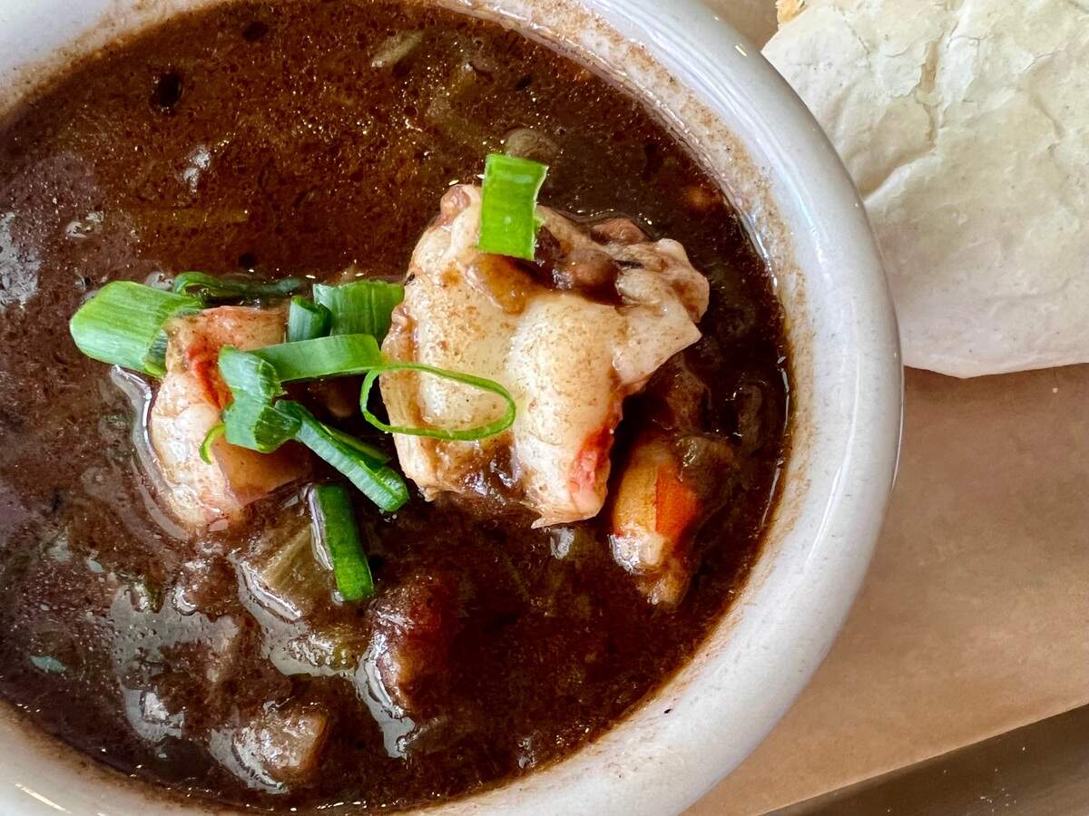 Seafood gumbo at Tributary Cafe Feb. 15, 2023.