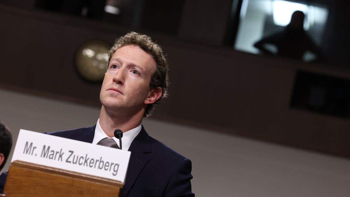 CEO and founder of Meta, Mark Zuckerberg, testifies before the Senate Judiciary Committee about Big Tech and the Online Child Sexual Exploitation Crisis during a hearing today on Jan. 31, 2024, at Capitol Hill in Washington, DC.