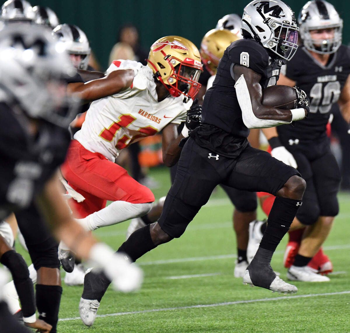 Martin’s Javien Toviano will choose between Texas, Texas A&M, LSU, Georgia and Michigan. Special/Bob Haynes