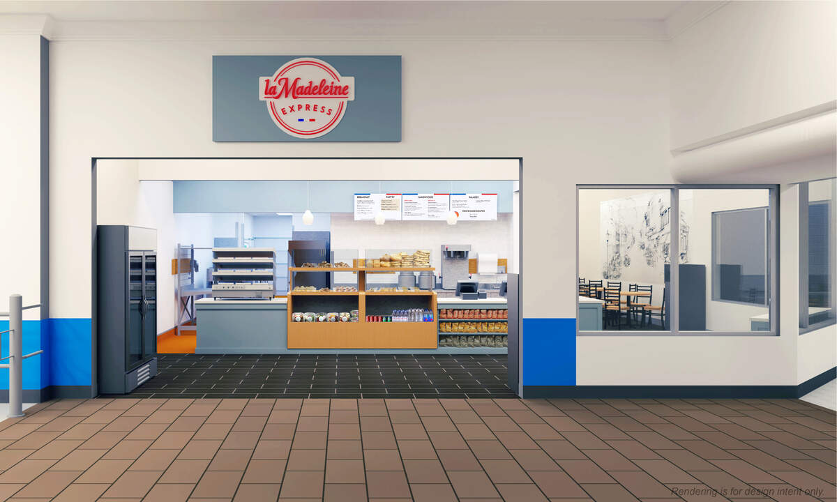 La Madeleine Express counters will open inside several local Walmart stores.