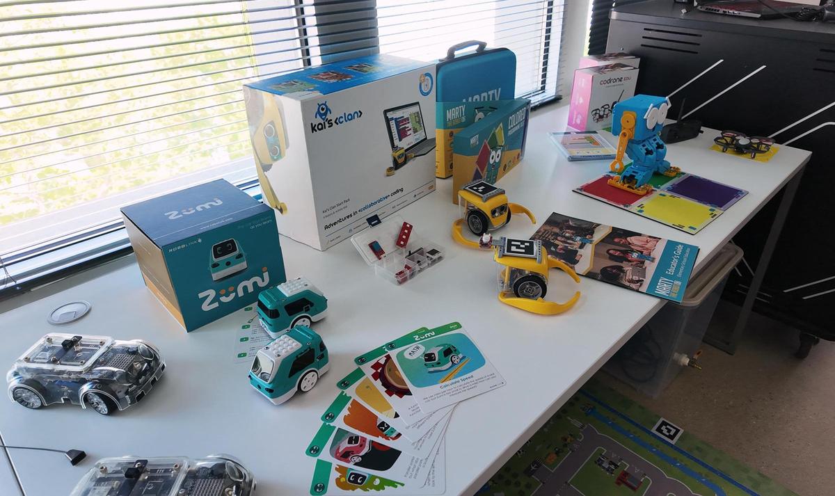 RobotLAB works with students, kindergarten through high-school, using these gizmos to teach them programming and operating a robot.