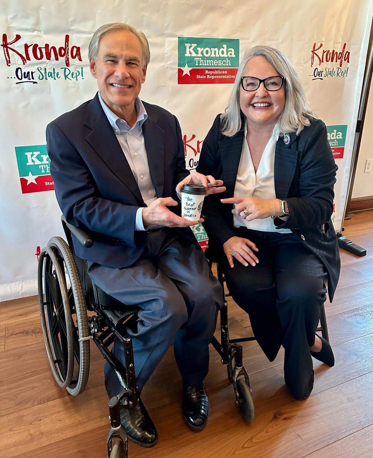 Gov. Greg Abbott endorsed Lewisville Republican Kronda Thimesch Jan. 13, 2024, for re-election, but she lost.