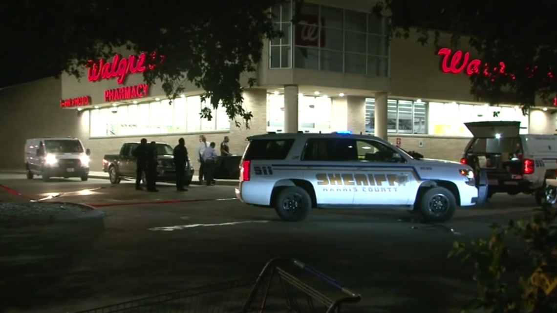 A dad was shot and killed during a fight with a security guard at a Walgreens in Harris County, Texas, officials said. Screengrab from KTRK.