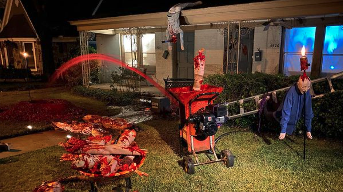 Steven Novak’s elaborate Halloween display has wowed the internet, but it’s also led to the cops being called.
