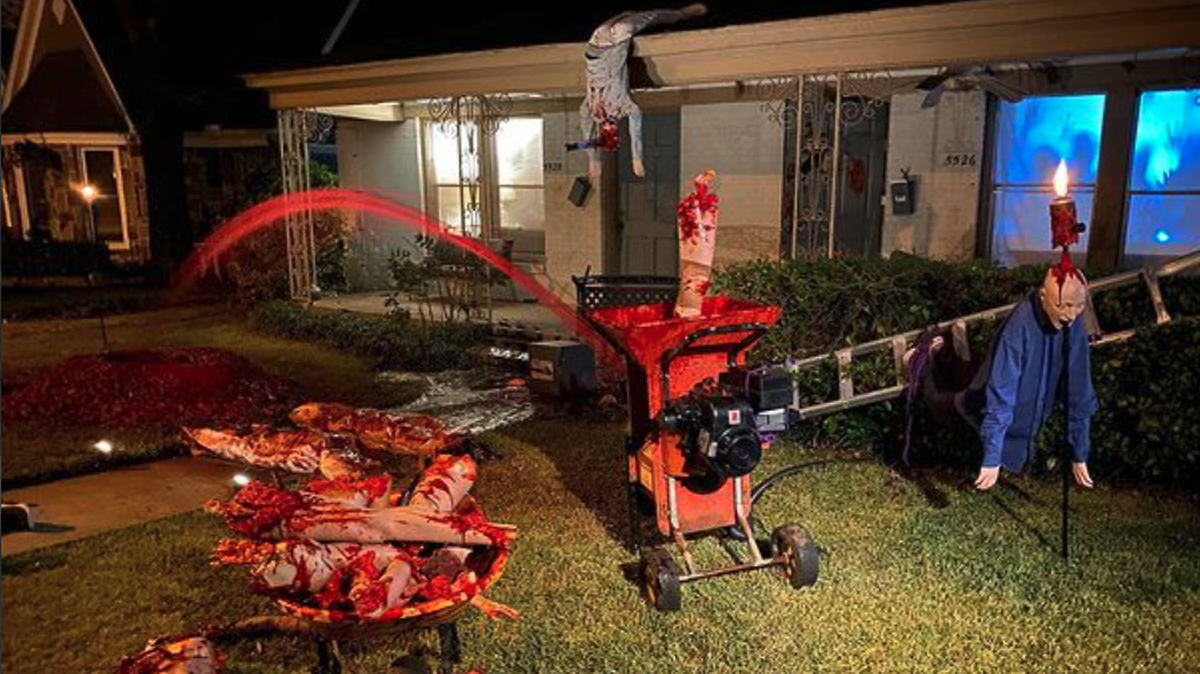 Steven Novak’s elaborate Halloween display has wowed the internet, but it’s also led to the cops being called.