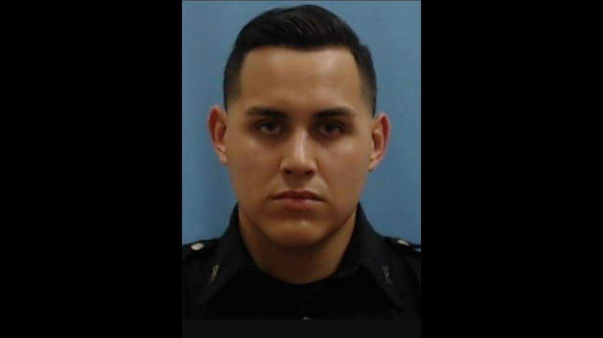 Dallas police Officer Jacob Arellano, 25, died Wednesday morning, Oct. 12, 2022, at a hospital after he was critically injured in an accident caused by a wrong-way driver shortly before midnight Tuesday night, police said.