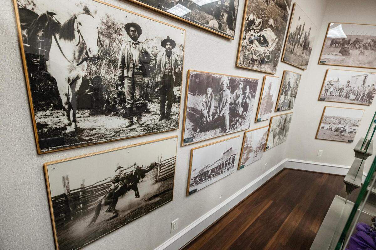 Exhibits on display in the ‘Cowboys of Color’ room at the new location of the National Multicultural Western Heritage Museum in Fort Worth.