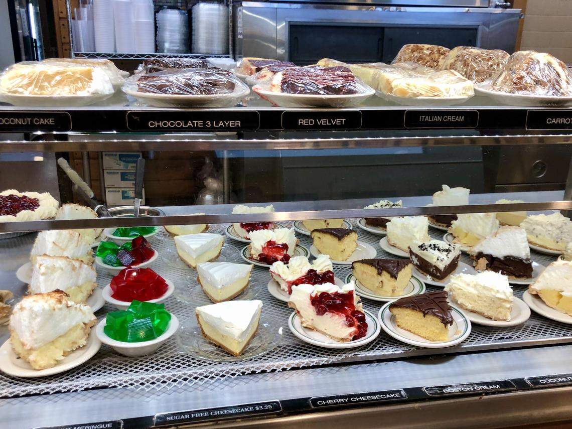 Pies, desserts and Jell-O at Highland Park Cafeteria.