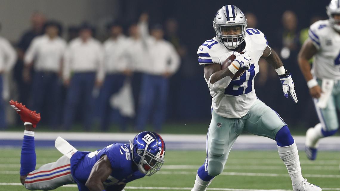 Running back Ezekiel Elliott rushed for 79 yards on 17 carries in the Cowboys’ 20-13 win Sunday night against the Giants. Elliott will need to get more touches going forward than he’s had in the first two games of 2018.