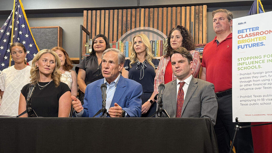 Texas Gov. Greg Abbott calls for a ban on H-1B visas for public school employees