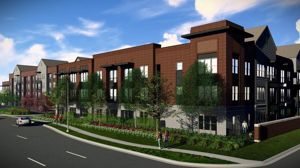 A rendering of Lenox Cooper, a 270-unit complex planned for Arlington’s South Cooper Street Corridor