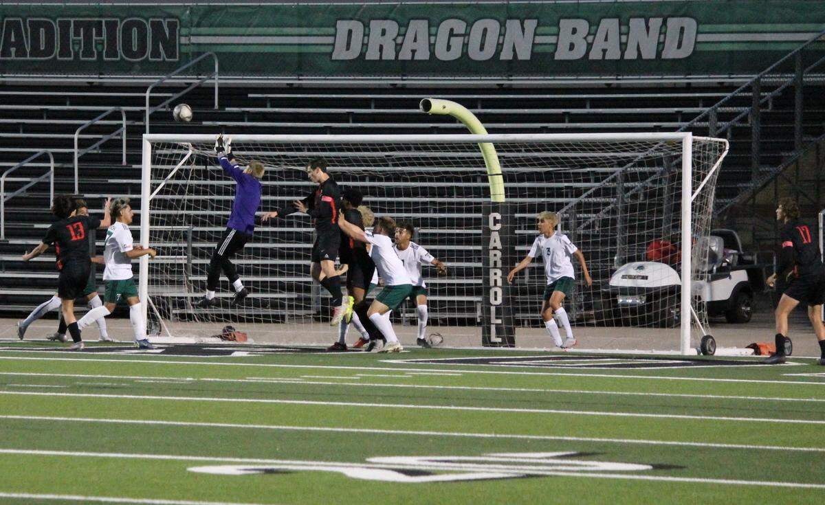 Trimble Tech defeated Colleyville Heritage, 3-2, in the 5A Region 1 area round at Dragon Stadium.