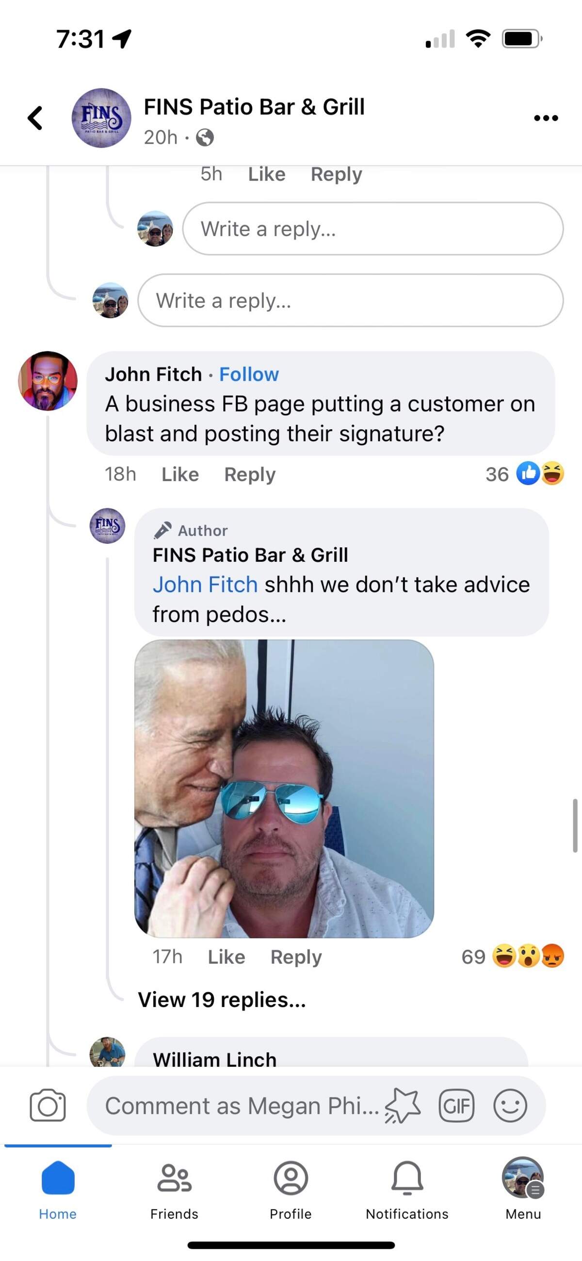 A Facebook post.